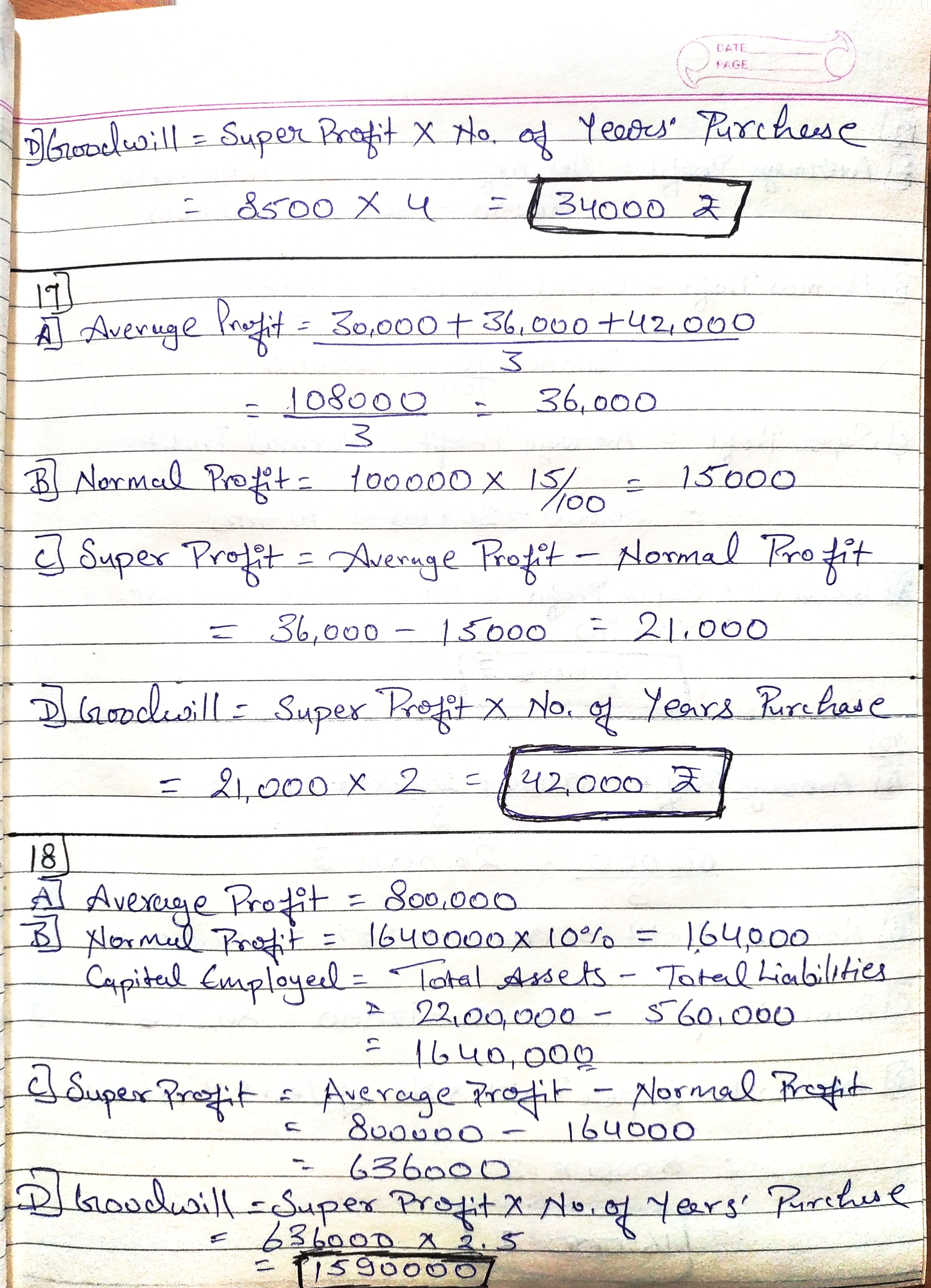 TS Grewal's edition 2022-23 Class 12th Accountancy - Goodwill: Nature and Valuation Solutions (Page 9)