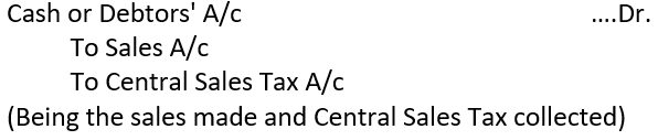 Central Sales Tax Journal Entry