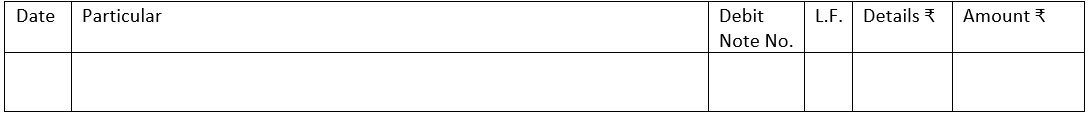 Purchase Return Book Format