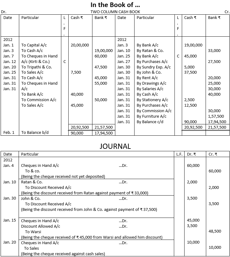 Solution-of-illustration-17-of-Cash Book with Journal