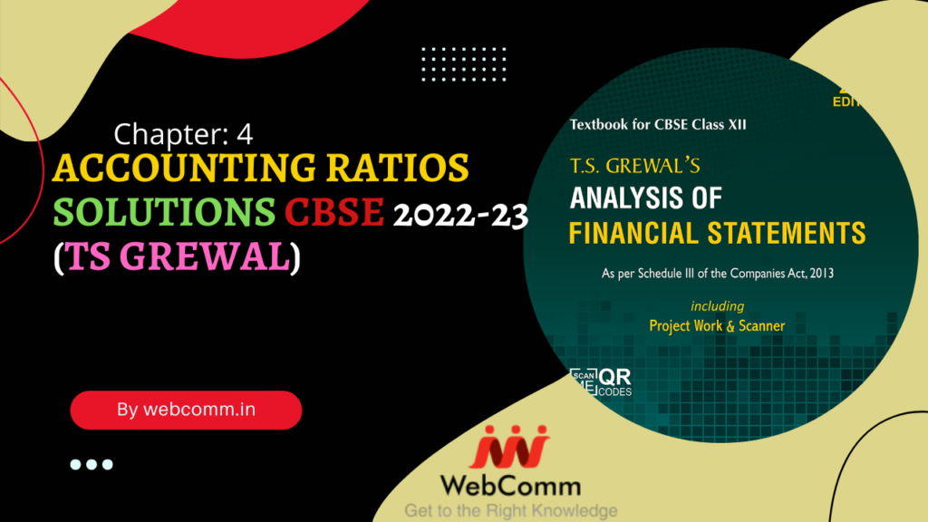 ACCOUNTING RATIOS Solutions CBSE 2022-23